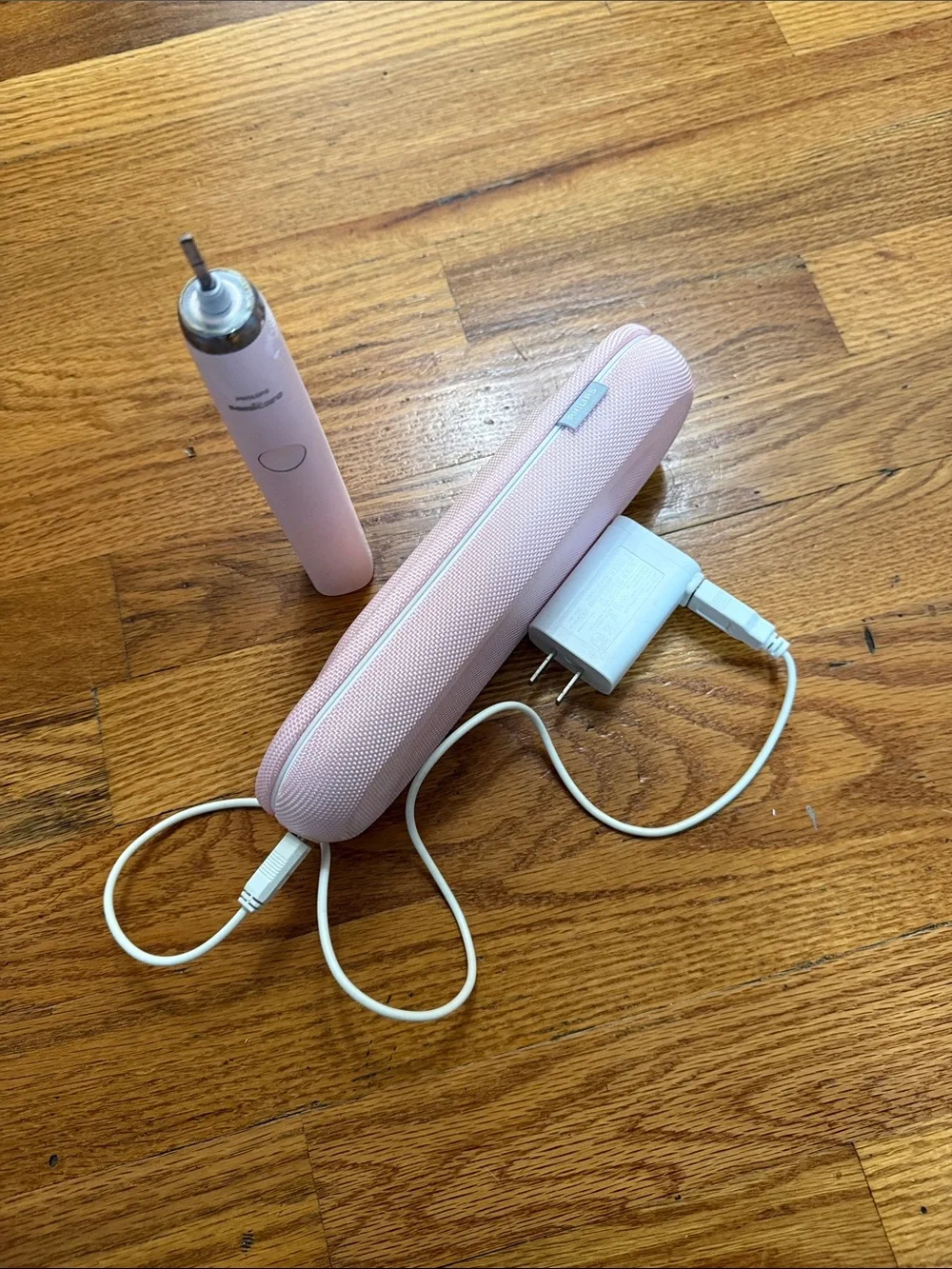 Philips Pink Rechargeable Sonic Toothbrush with Travel Case and Charger